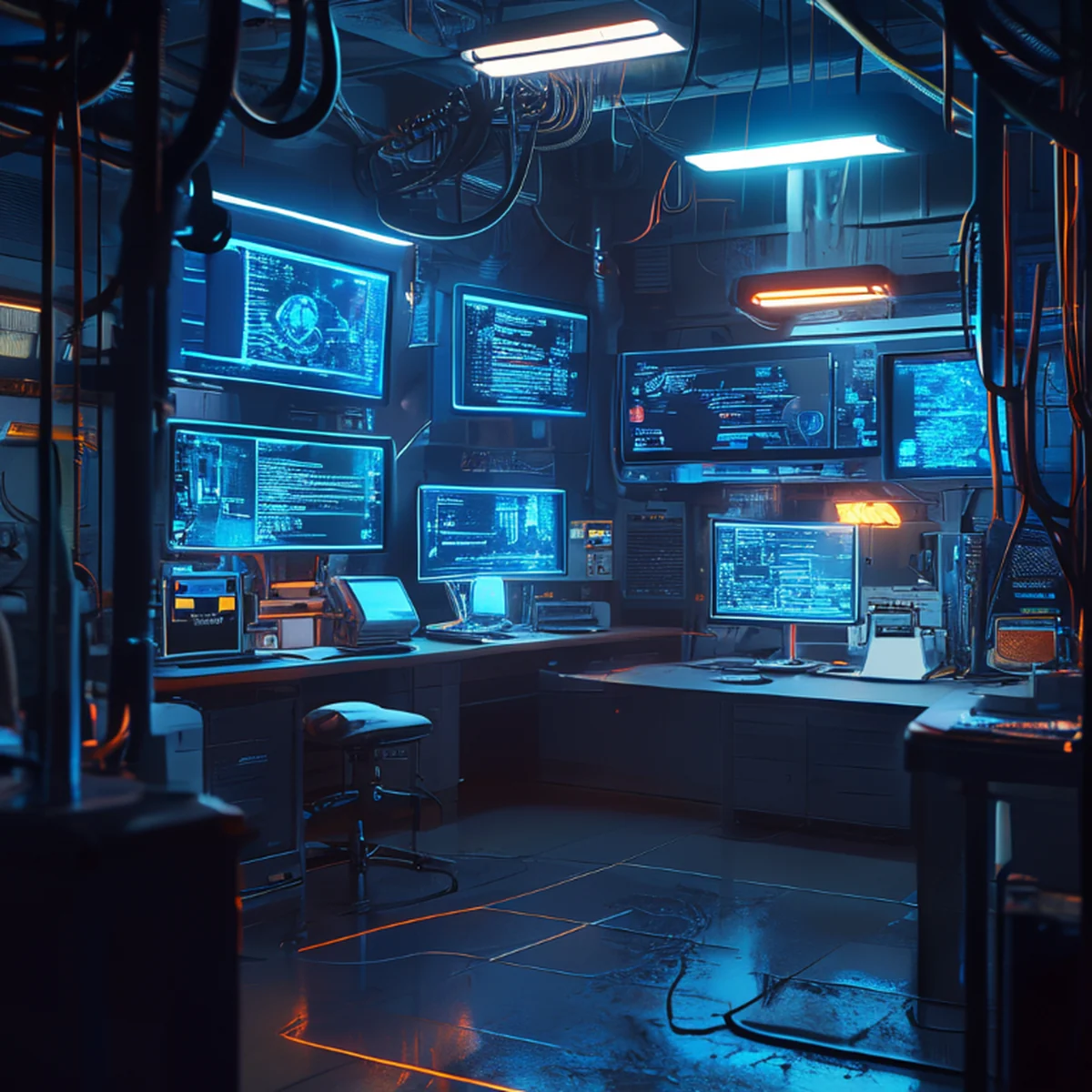 Futuristische Hochtechnologie-Laborumgebung