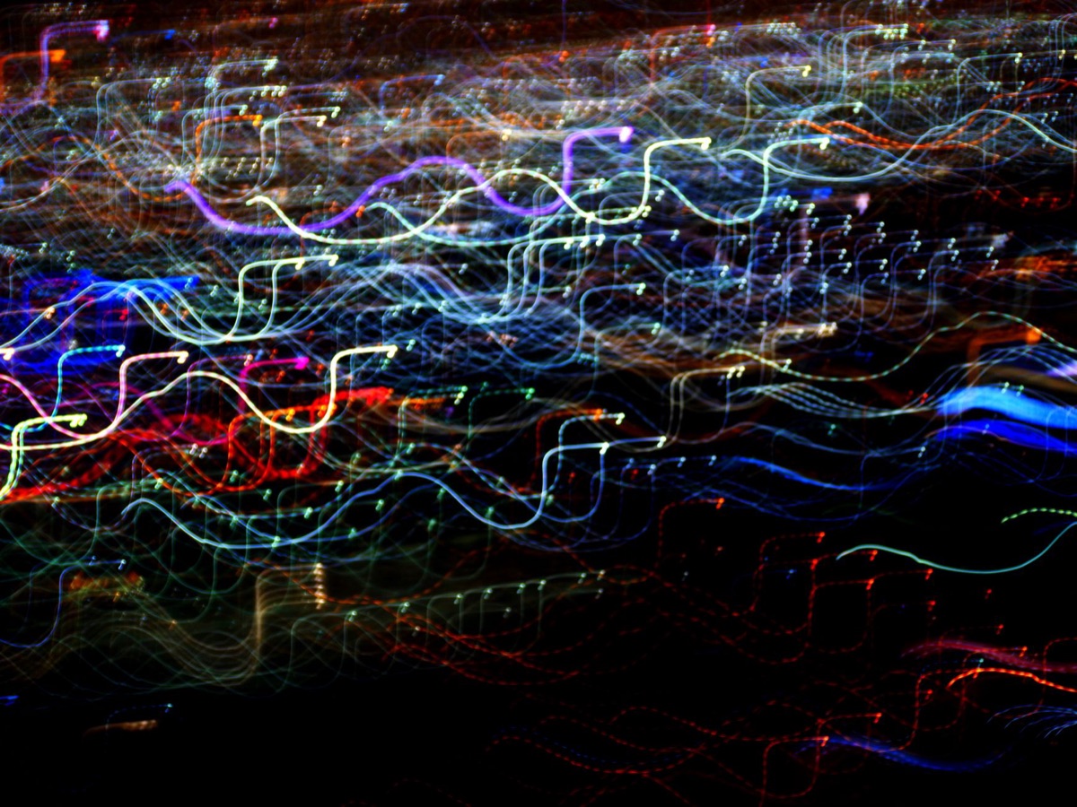 Abstract visual representation of sound frequencies