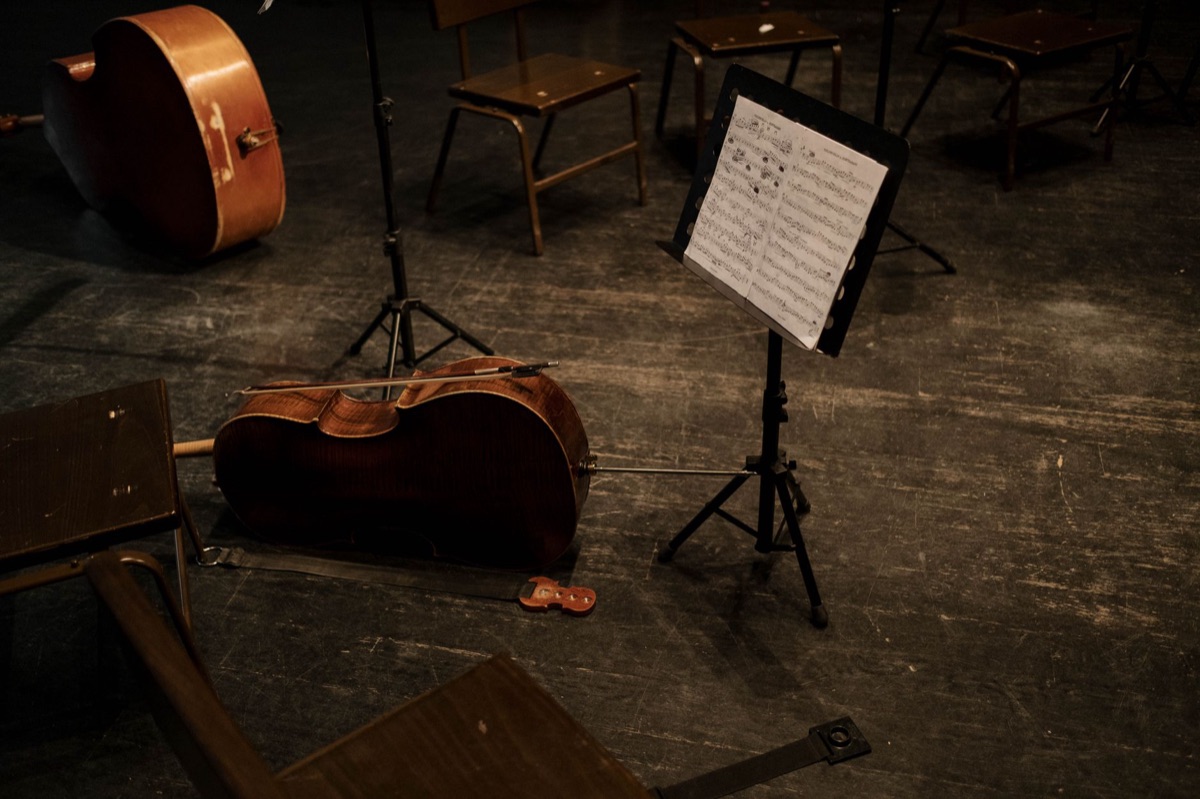 Violino em um estojo antigo