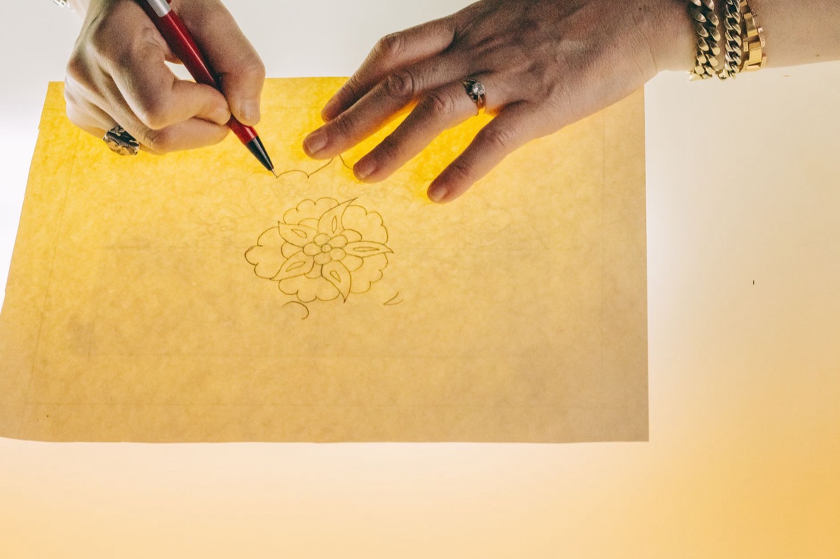 A classic hand-drawn animation cel showing character outlines.