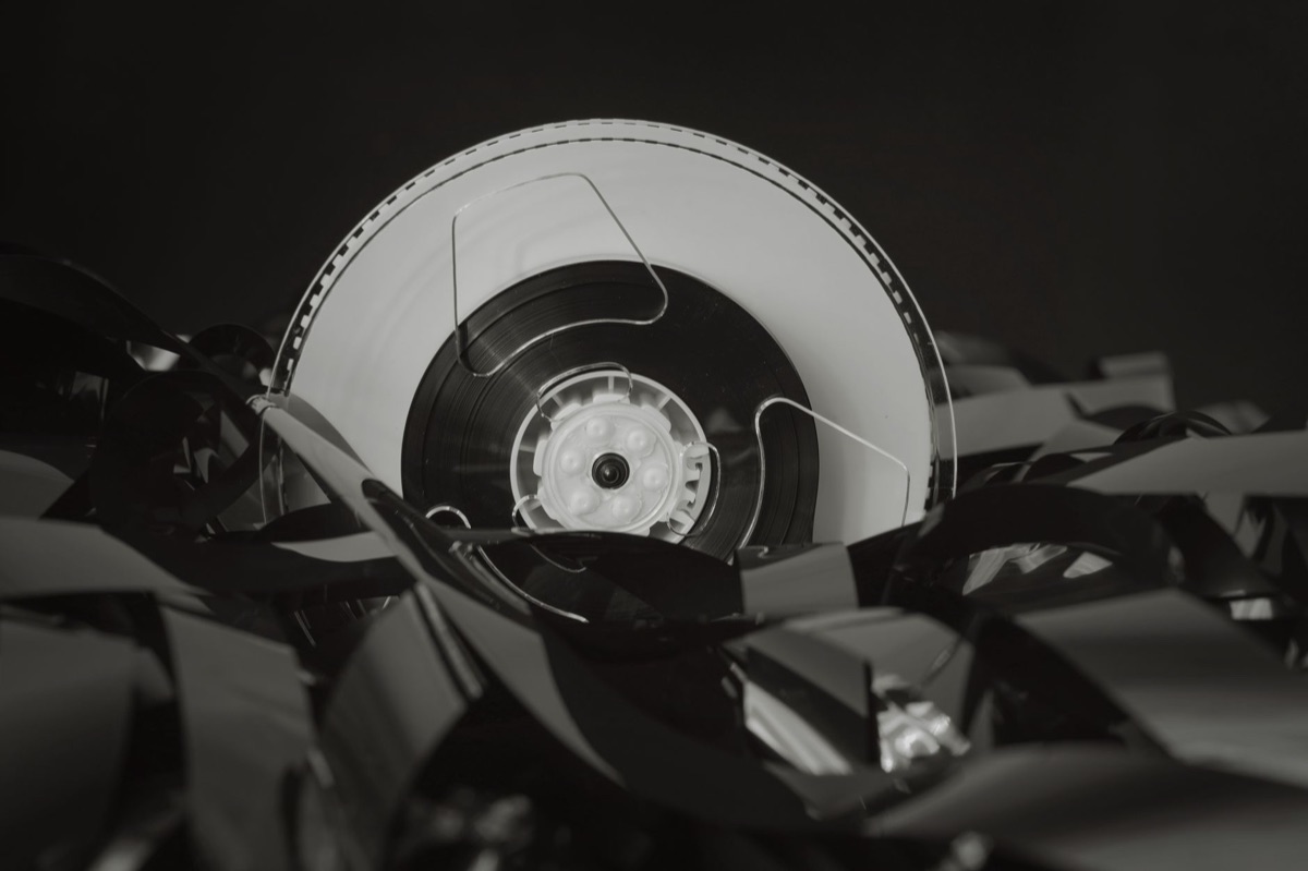 Bobina di pellicola cinematografica classica per proiezioni d'epoca
