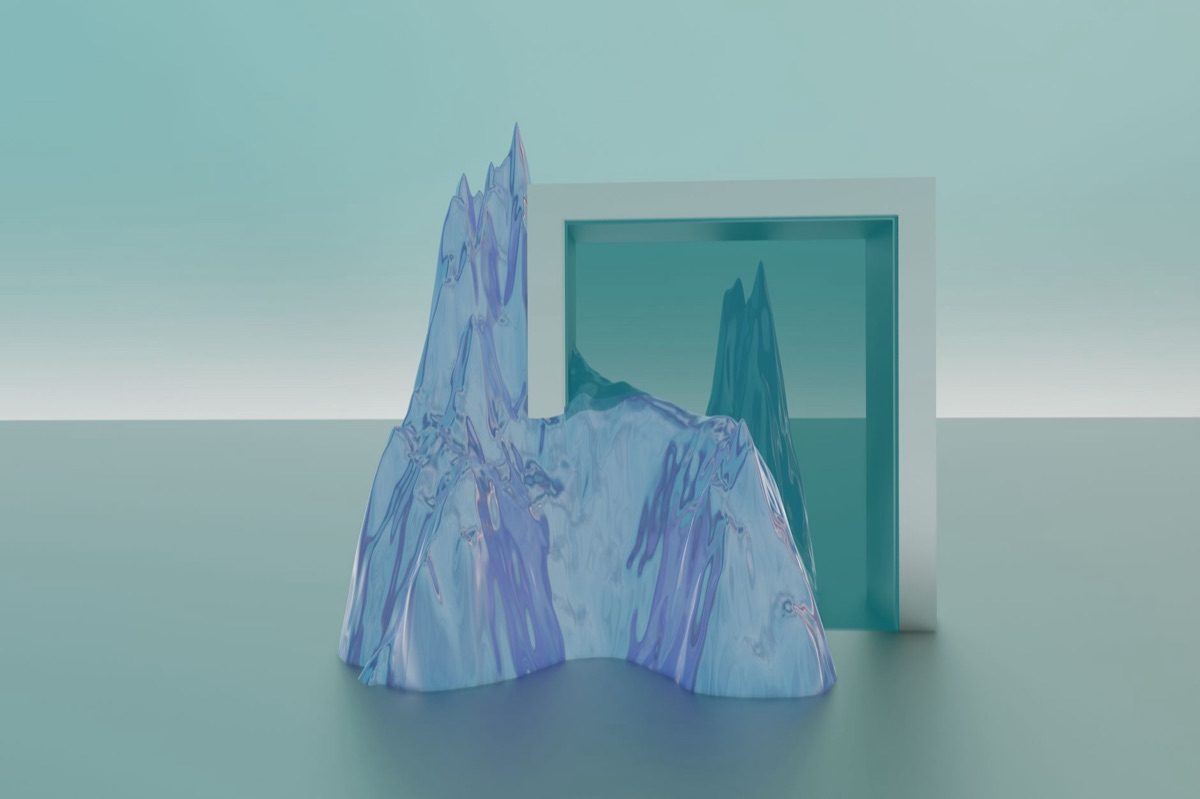 Digitale Illustration einer Fantasy-Landschaft