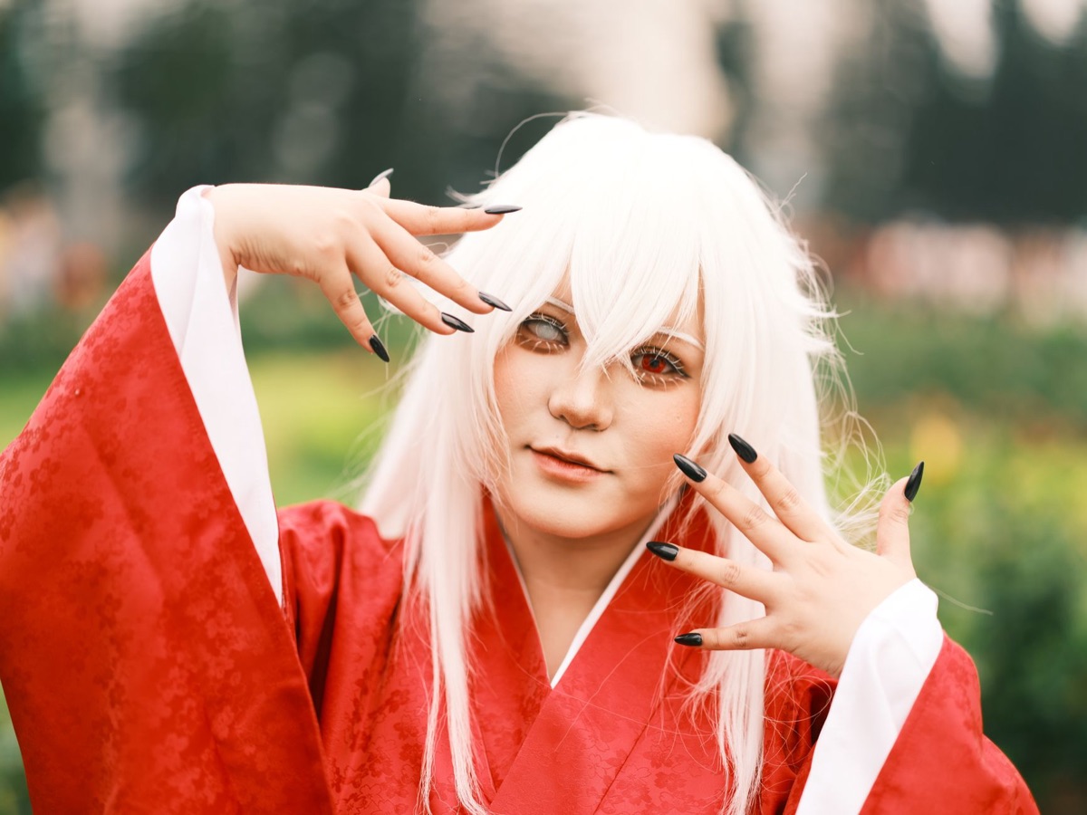 Anime director in traditional costume during animation session